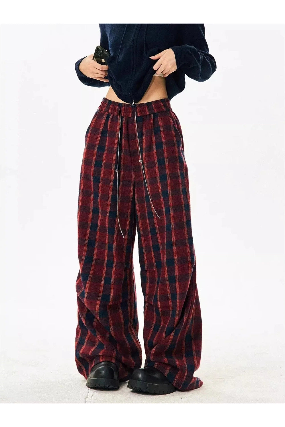 New Style Trends - Alt Punk Plaid Baggy Lounge Pants - Outfit Ideas