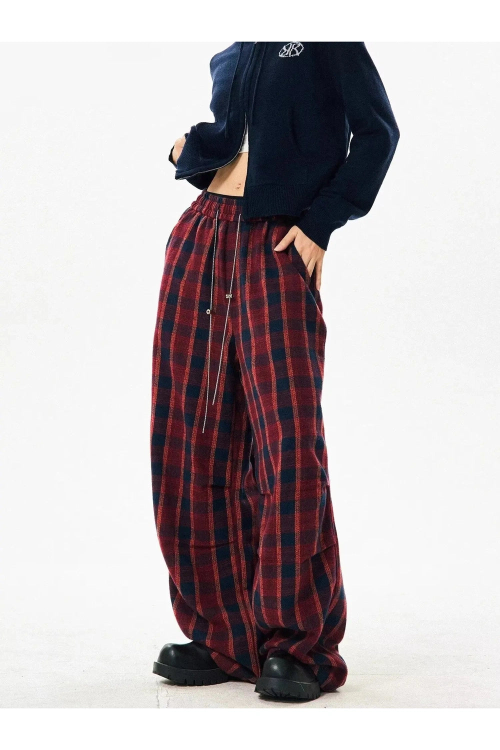 New Style Trends - Alt Punk Plaid Baggy Lounge Pants - Outfit Ideas