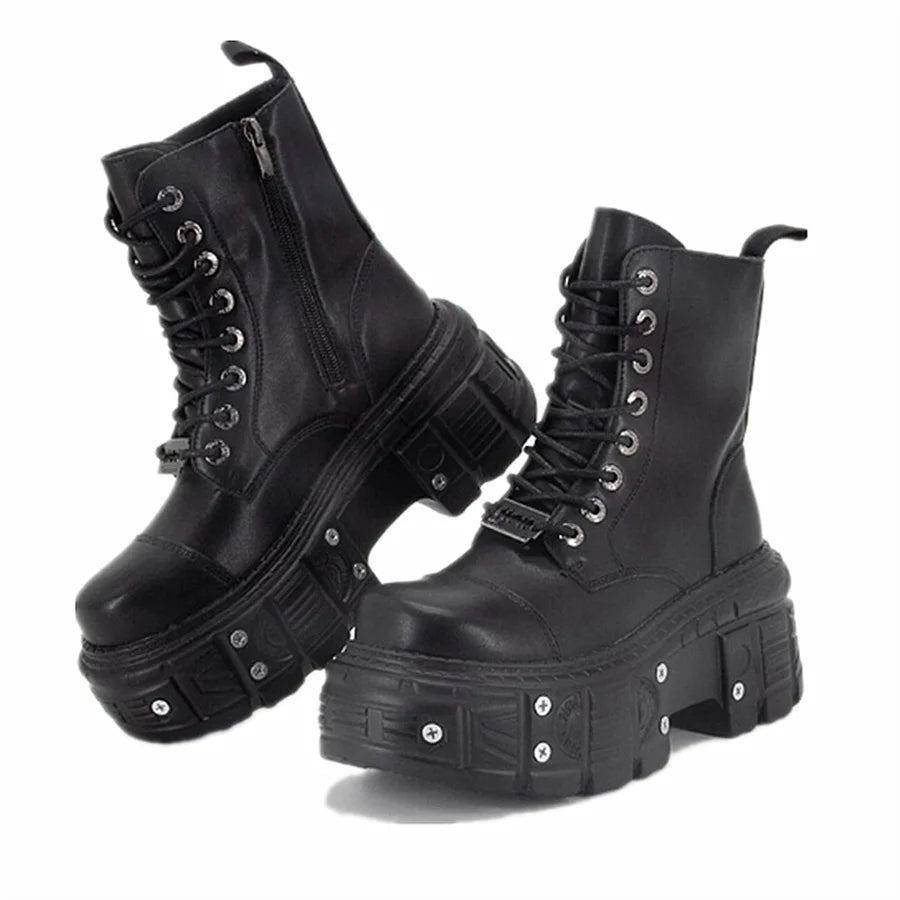 New Style Trends - Alt Punk Platform Combat Boots - Outfit Ideas
