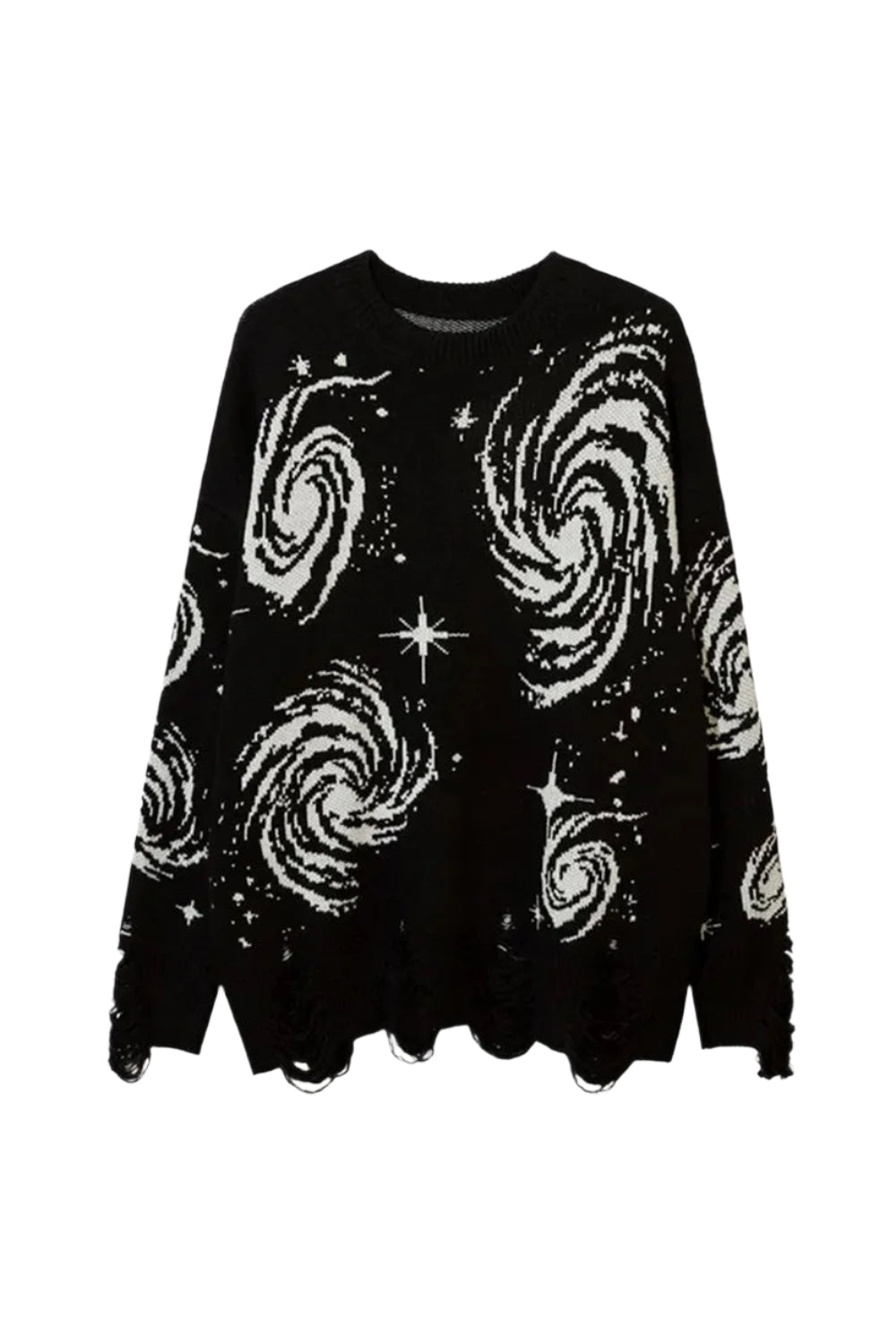New Style Trends - Alt Ripped Stripe Knit Sweater - Outfit Ideas