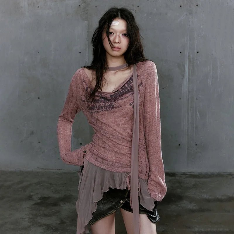 New Style Trends - Alt Rustic Dystopia Long Sleeve Top - Outfit Ideas