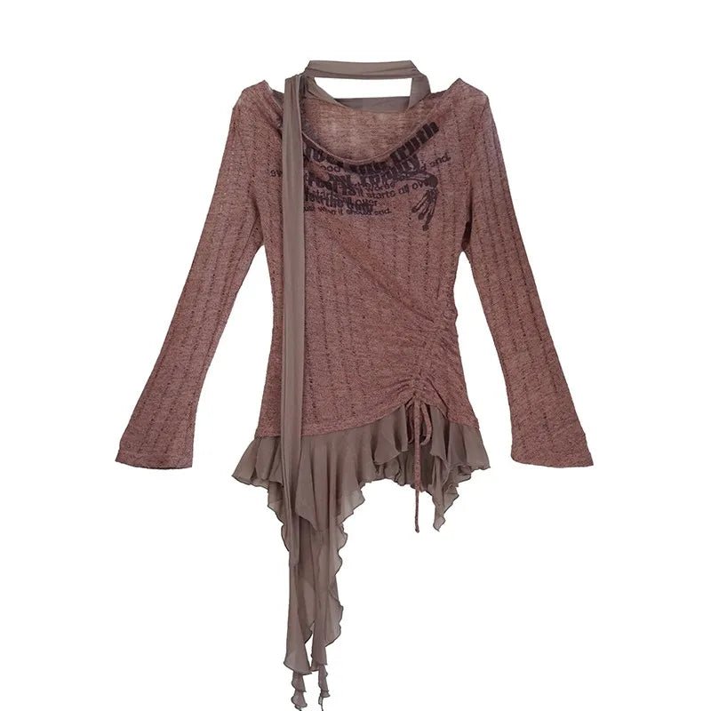 New Style Trends - Alt Rustic Dystopia Long Sleeve Top - Outfit Ideas