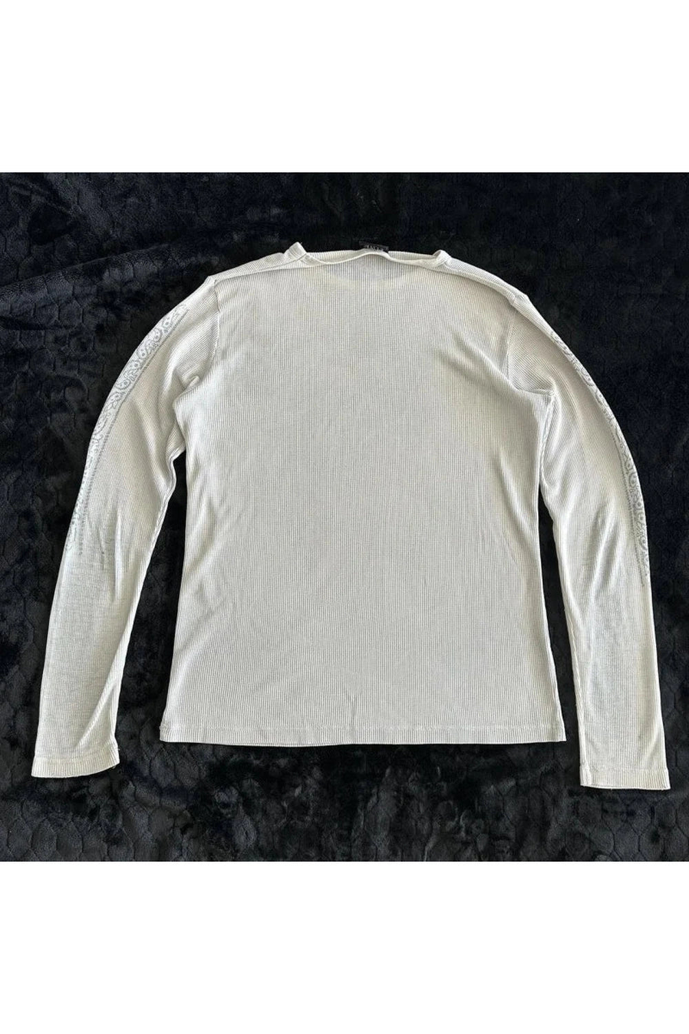 New Style Trends - Alt Skeleton Print Long Sleeve Mesh Top - Outfit Ideas
