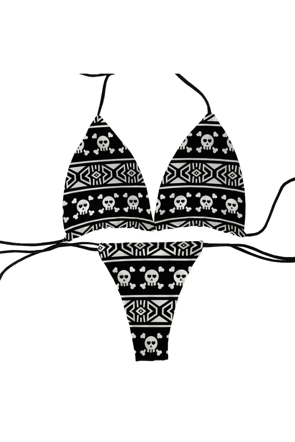 New Style Trends - Alt Skull Print Bikini Set - Outfit Ideas