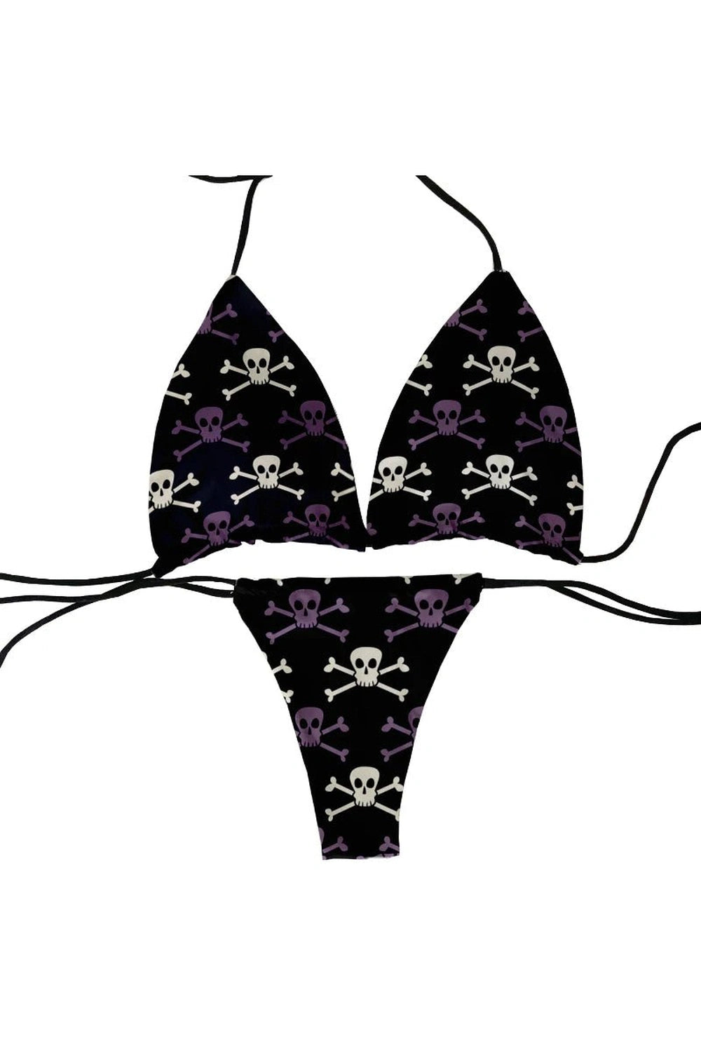 New Style Trends - Alt Skull Print Bikini Set - Outfit Ideas