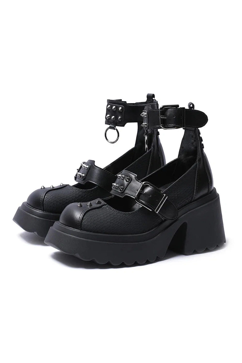 New Style Trends - Alt Spiked Ankle Strap Platform Heels - Outfit Ideas