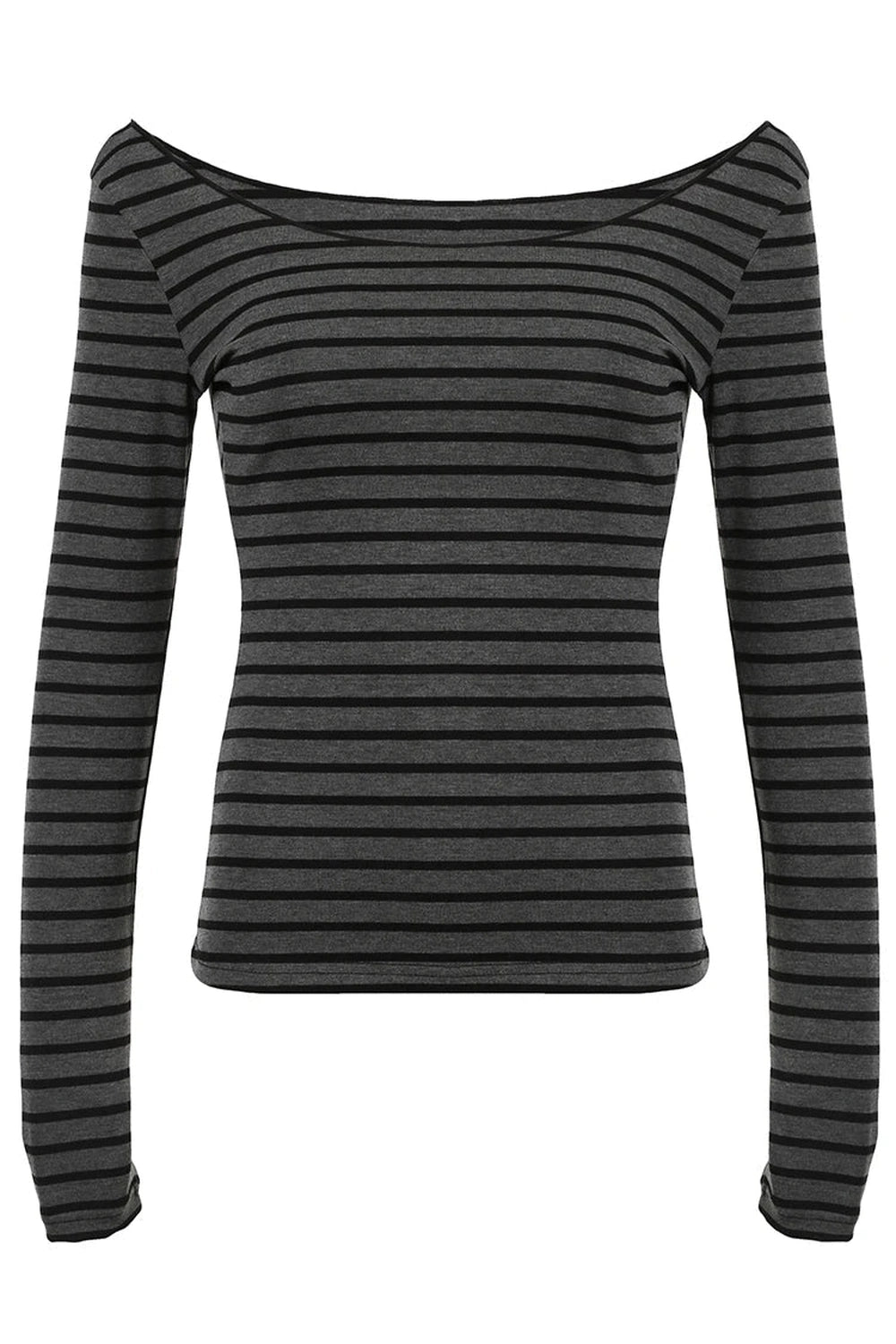 New Style Trends - Alt Striped Off-Shoulder Knit Top - Outfit Ideas