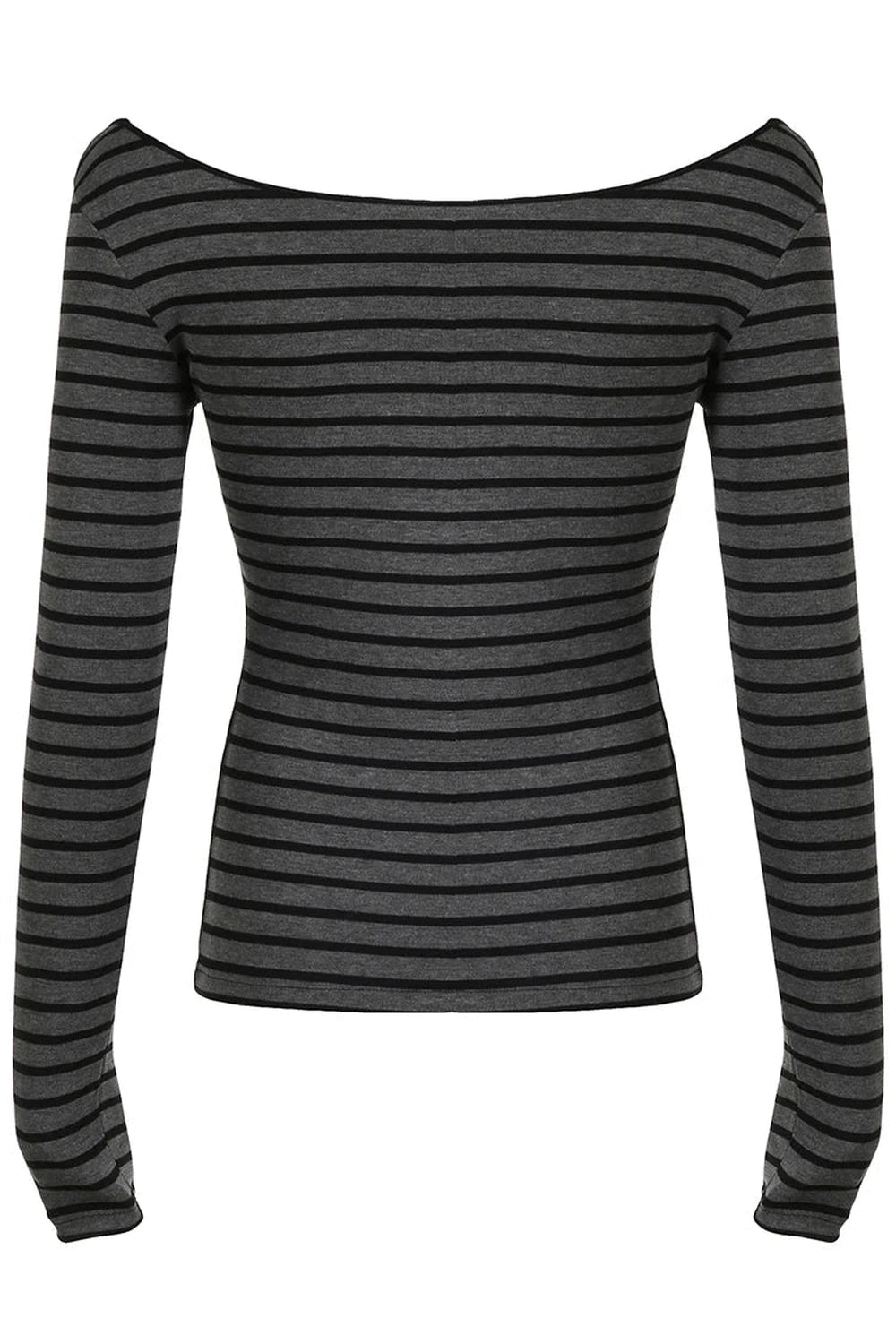New Style Trends - Alt Striped Off-Shoulder Knit Top - Outfit Ideas