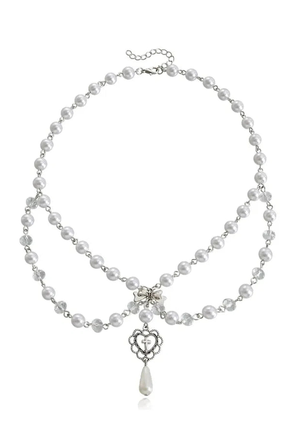 New Style Trends - Alt Victorian Gothic Rosary Pearl Necklace - Outfit Ideas