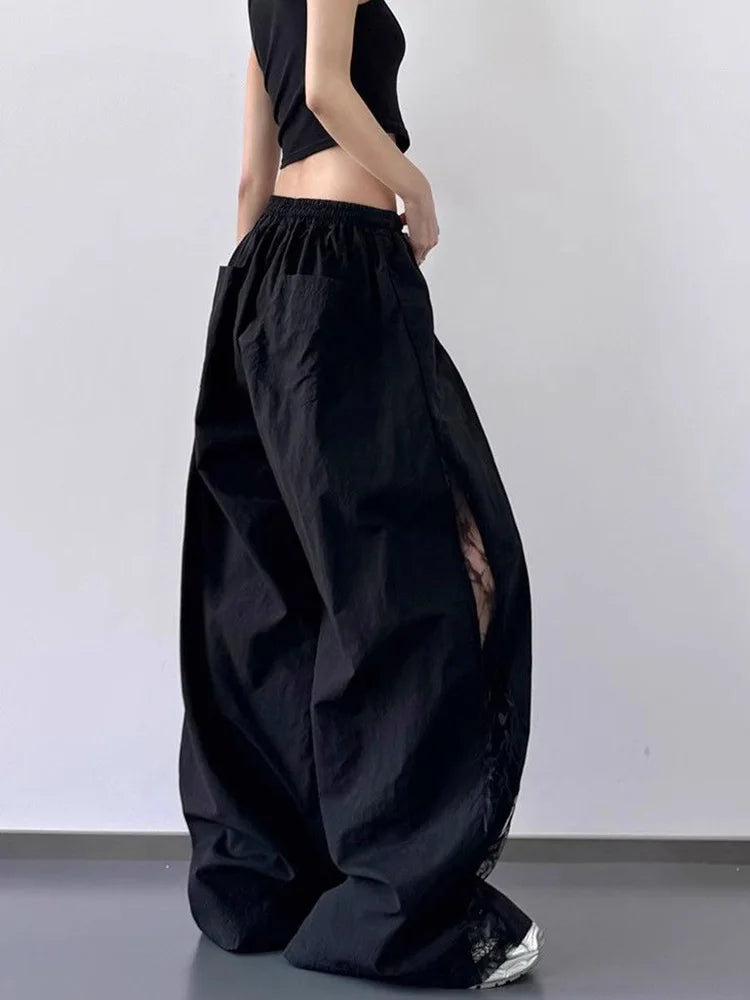 New Style Trends - Angel Flow Lace Panel Alt Pants - Outfit Ideas