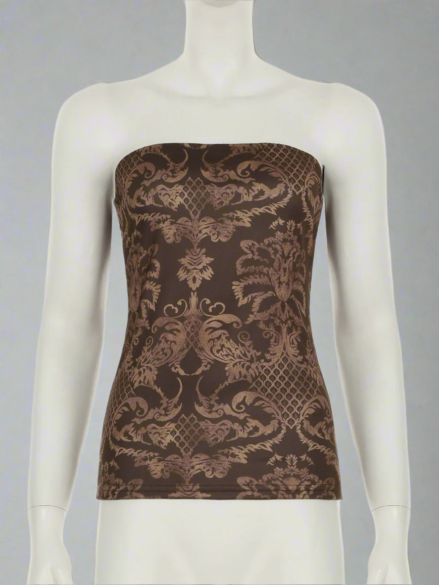 New Style Trends - Antique Muse Strapless Y2k Top - Outfit Ideas