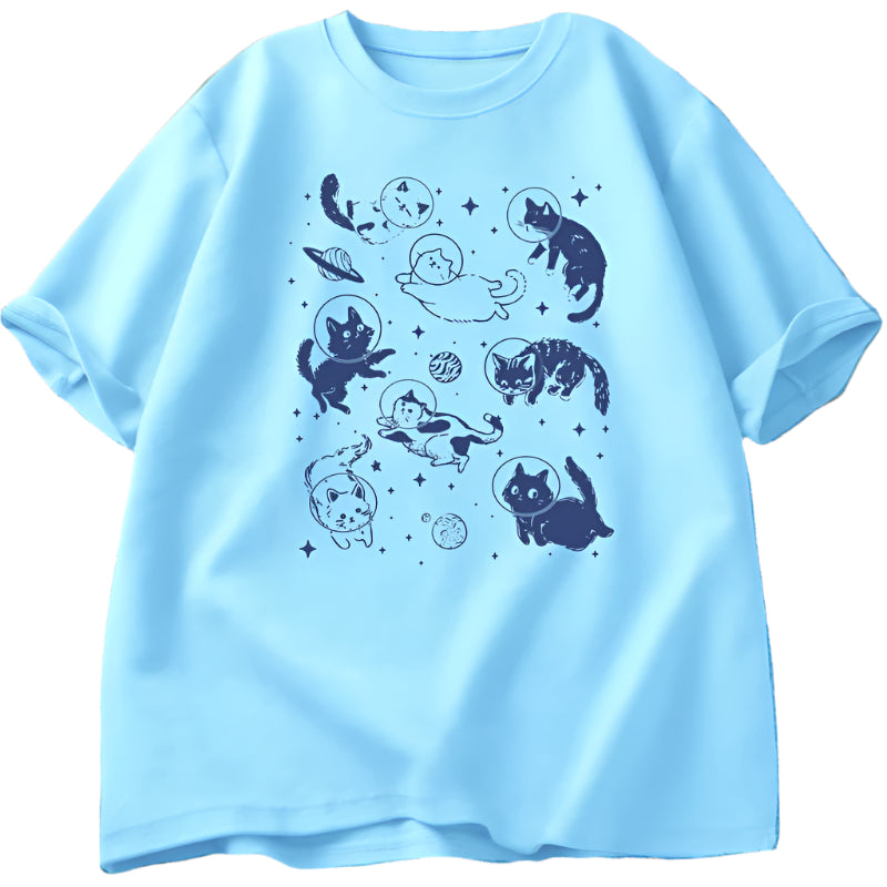 New Style Trends - Astronaut Kittens Aesthetic T-Shirt - Outfit Ideas