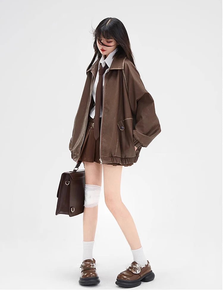 New Style Trends - Autumn Scholar Zip Retro Jacket - Outfit Ideas