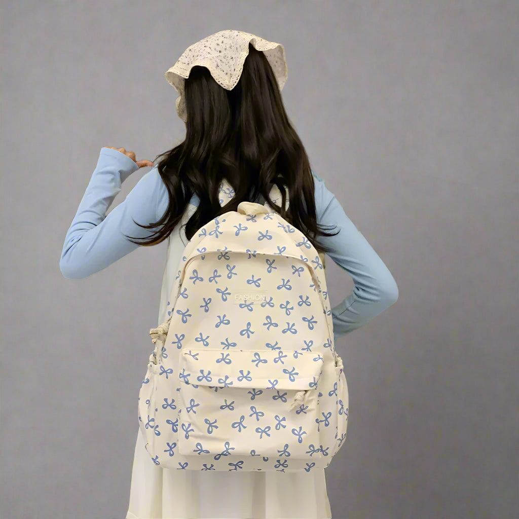 New Style Trends - Bow Print Coquette Backpack - Outfit Ideas
