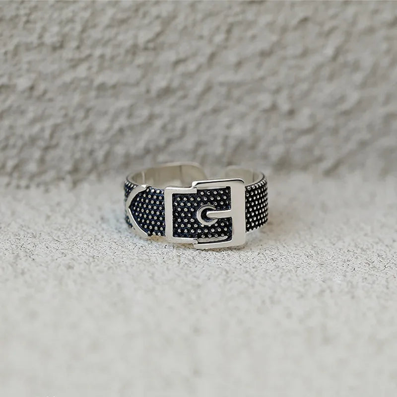 New Style Trends - Buckle Up Textured Aesthetic Ring - Outfit Ideas