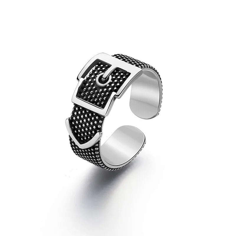 New Style Trends - Buckle Up Textured Aesthetic Ring - Outfit Ideas