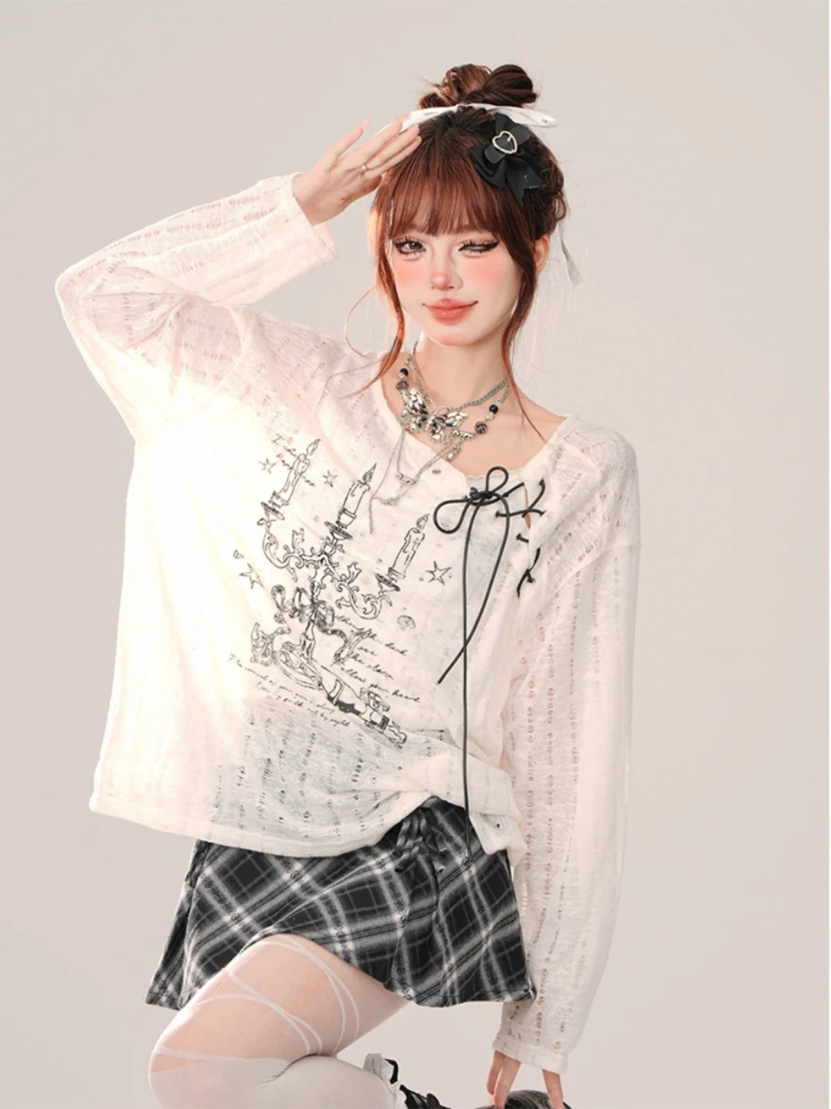 New Style Trends - Chandelier Dreams Layered Edge Long Sleeve Top - Outfit Ideas