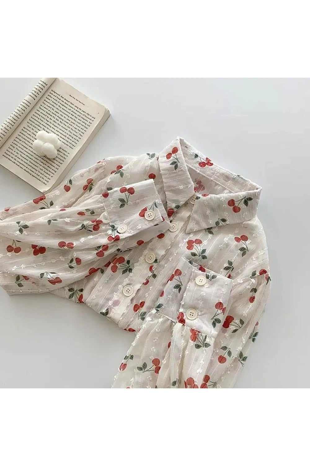 New Style Trends - Cherry Blossom Coquette Button-Up Blouse - Outfit Ideas