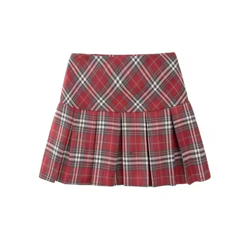 New Style Trends - Cherry Rebel Pleated Y2k Skirt - Outfit Ideas