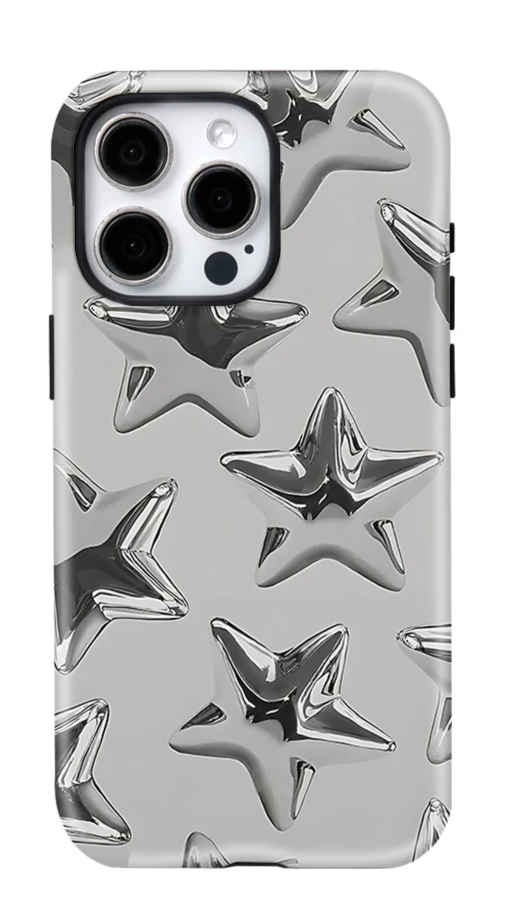New Style Trends - Chrome Star Relief Y2k iPhone Case - Outfit Ideas