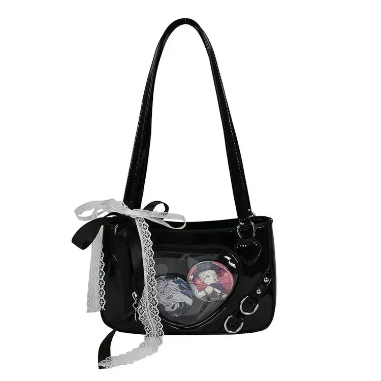 New Style Trends - Clear Heart Charm Shoulder Kawaii Bag - Outfit Ideas