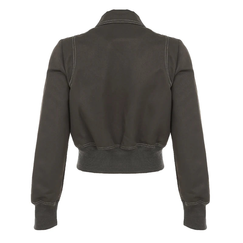 New Style Trends - Combat Stitch Zip Y2k Jacket - Outfit Ideas