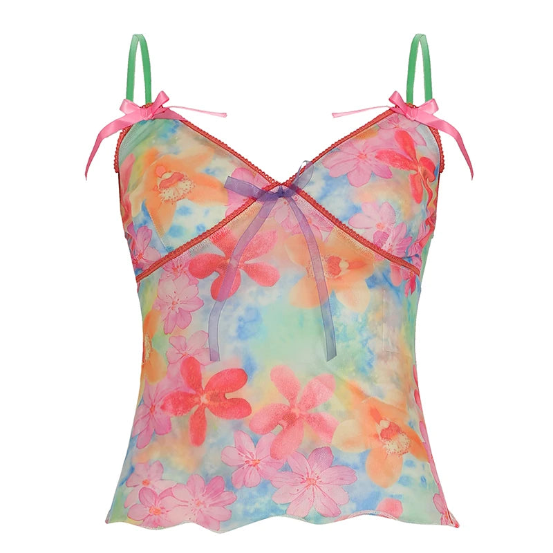 New Style Trends - Coquette Bloomcore Sheer Fantasy Top - Outfit Ideas