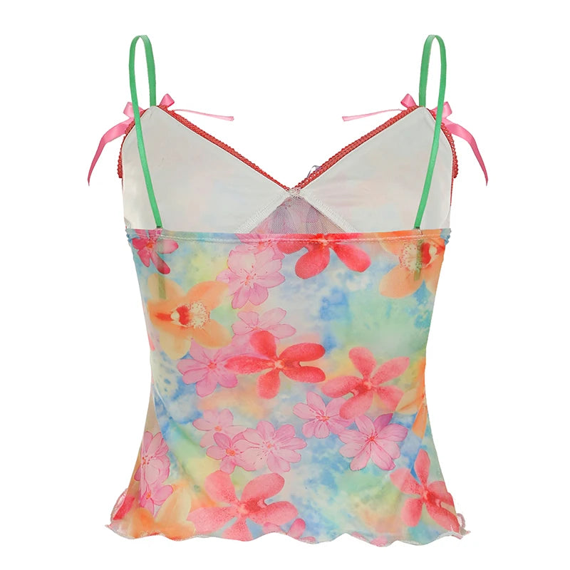 New Style Trends - Coquette Bloomcore Sheer Fantasy Top - Outfit Ideas