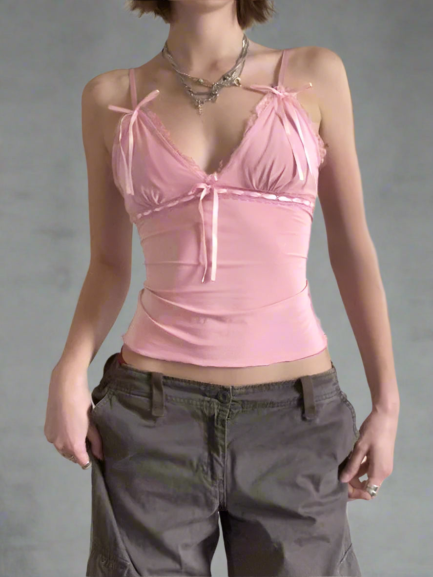 New Style Trends - Coquette Candy Bow Top - Outfit Ideas