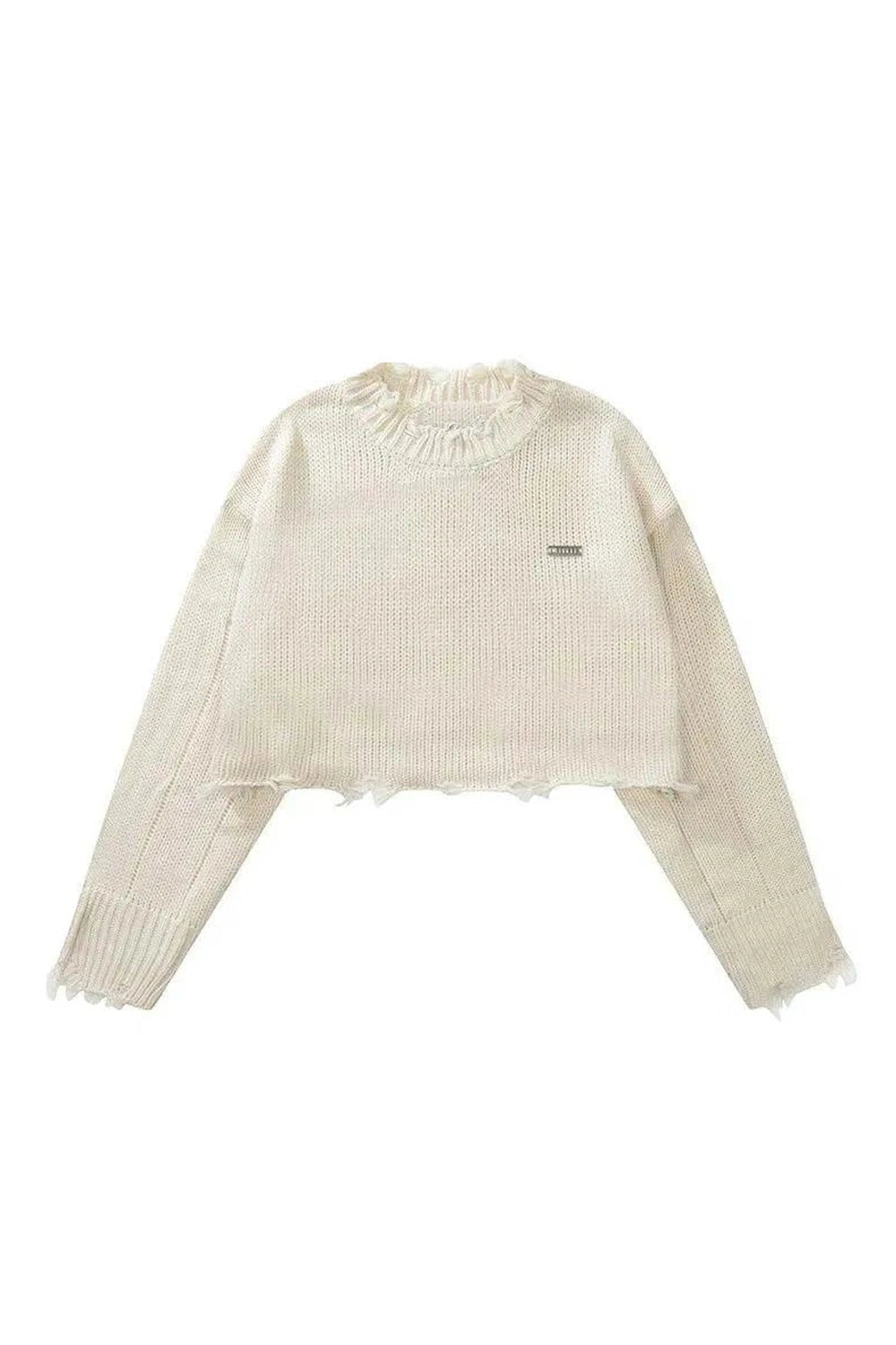 New Style Trends - Coquette Frayed Cotton Cloud Sweater - Outfit Ideas
