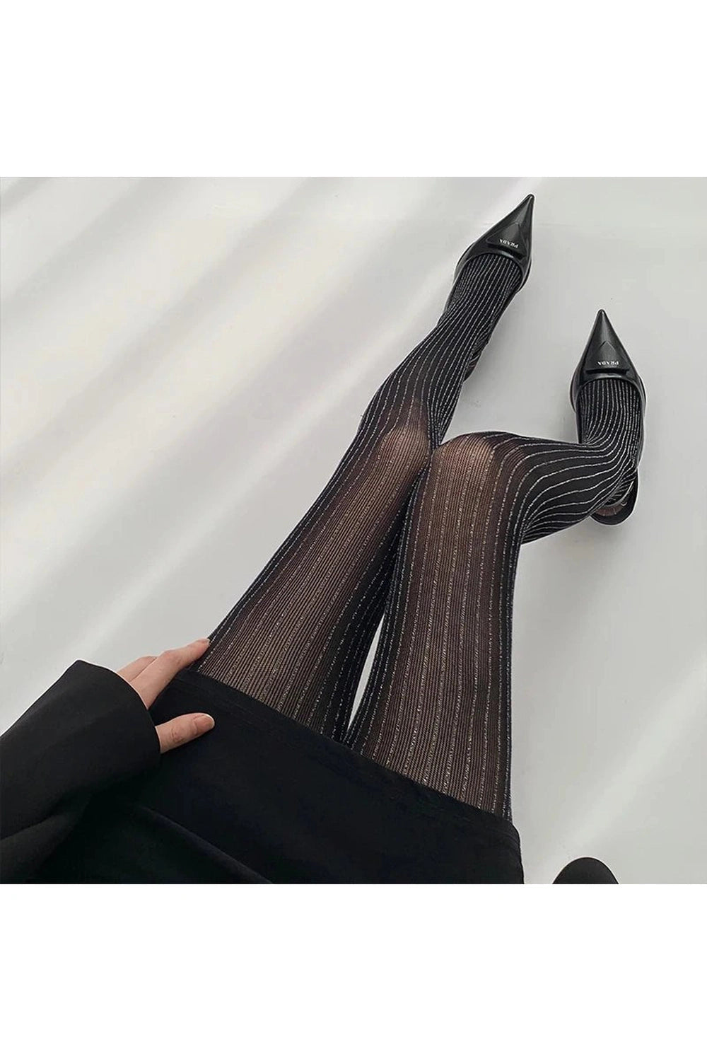 New Style Trends - Coquette Glimmer Striped Tights - Outfit Ideas