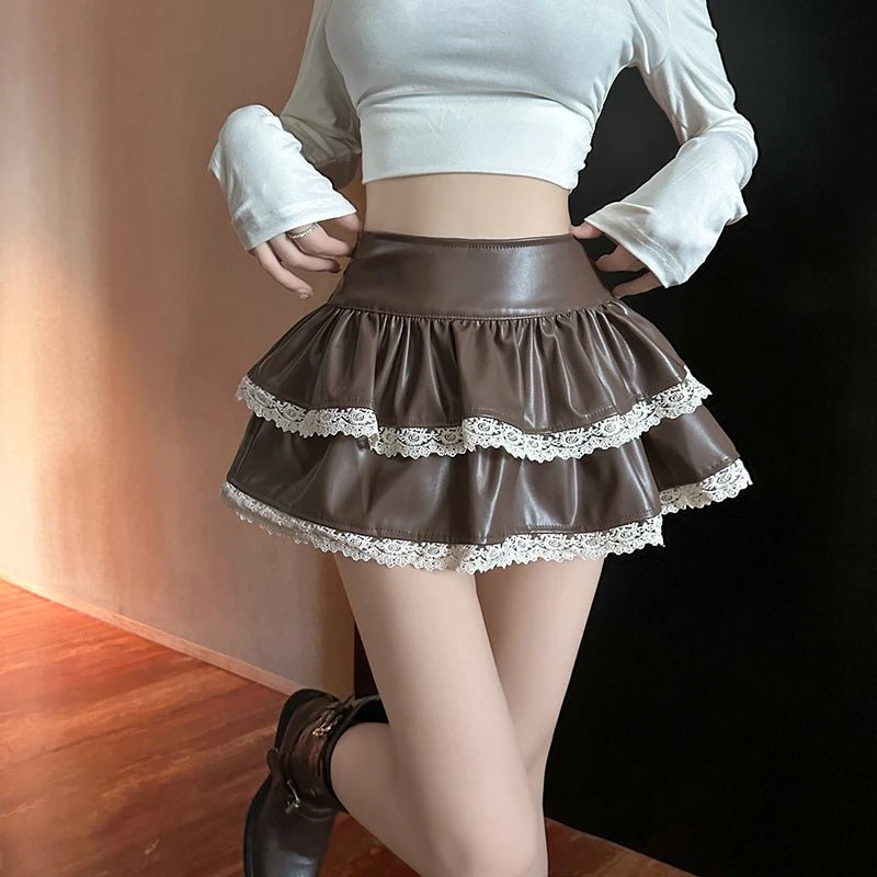 New Style Trends - Coquette Lace-Trimmed Tiered Mini Skirt - Outfit Ideas