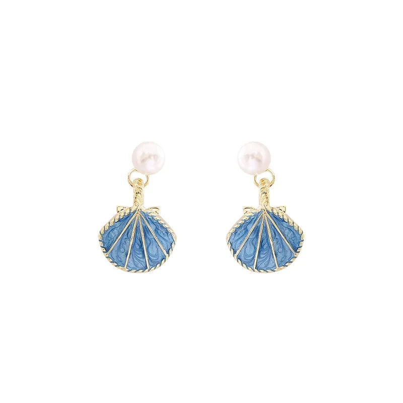 New Style Trends - Coquette Pearl Seashell Drop Earrings - Outfit Ideas
