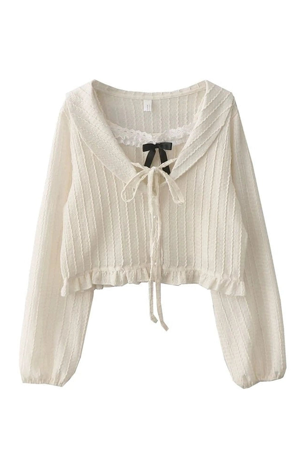 New Style Trends - Coquette Ribbon Charm Cropped Blouse - Outfit Ideas