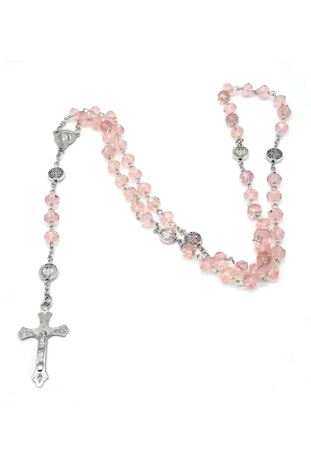 New Style Trends - Coquette Rose Quartz Prayer Beads Necklace - Outfit Ideas