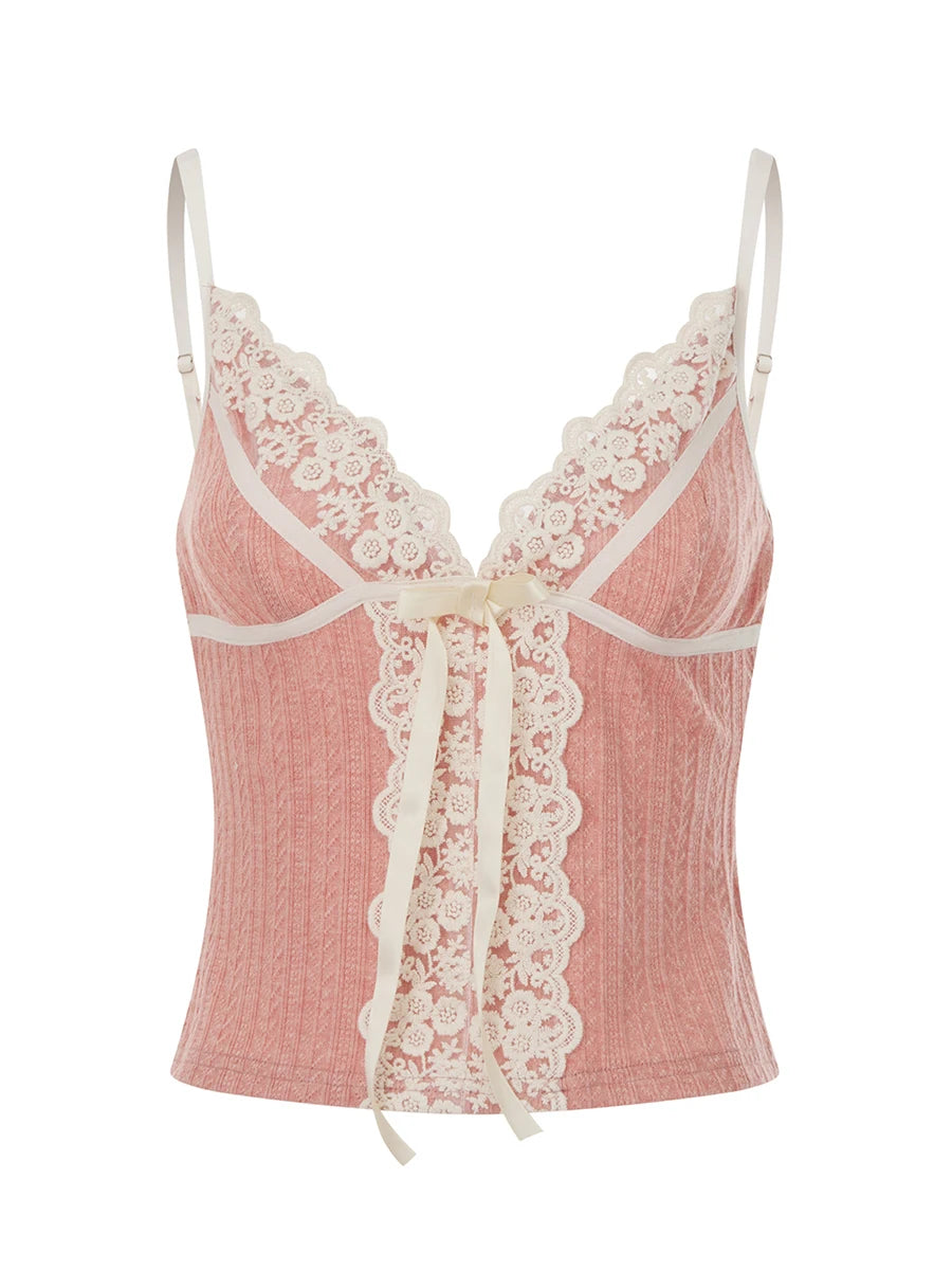 New Style Trends - Coquette Sage Blossom Ribbon Top - Outfit Ideas