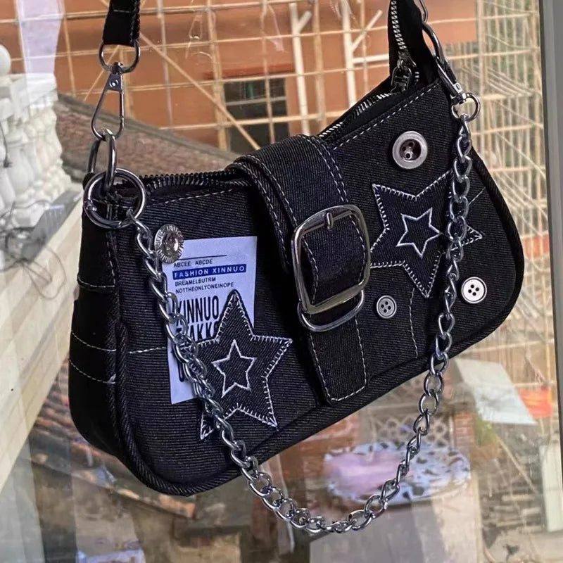 New Style Trends - Cosmic Y2k Buckle Bag - Outfit Ideas