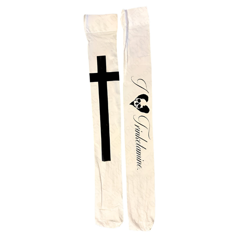 New Style Trends - Crossed Love Gothic Long Socks - Outfit Ideas