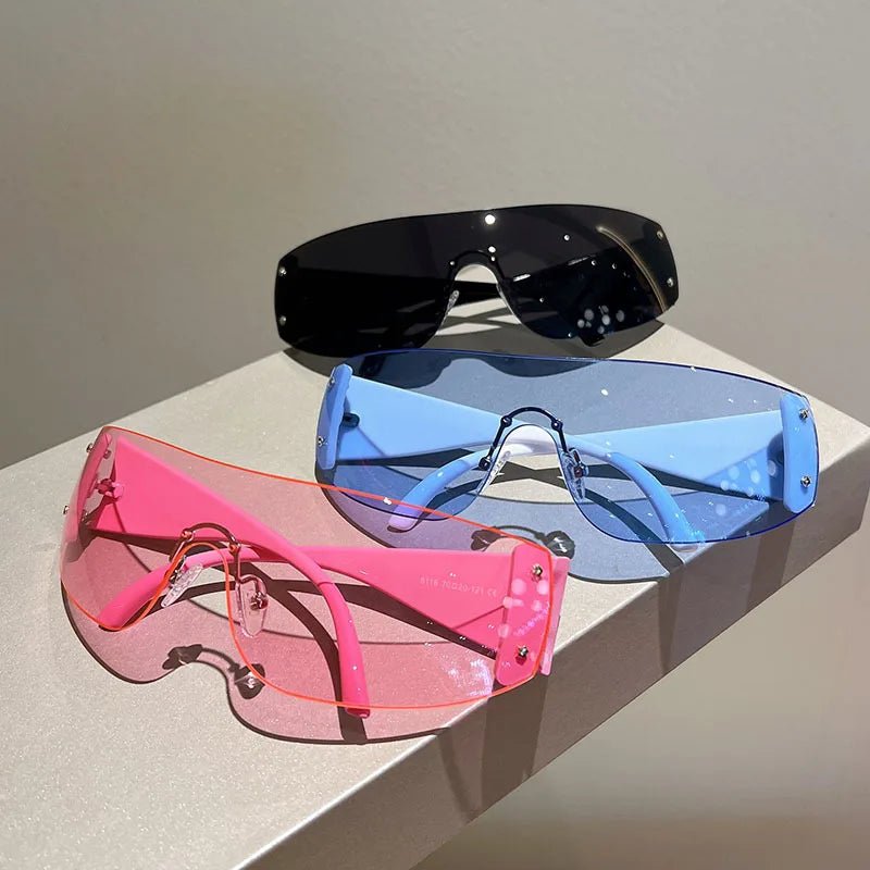 New Style Trends - Cyber Y2k Vision Shield Sunglasses - Outfit Ideas