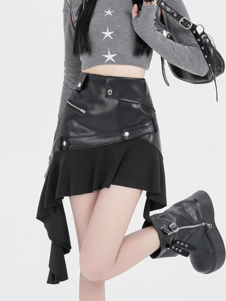 New Style Trends - Dark Siren Y2k Zipper Skirt - Outfit Ideas