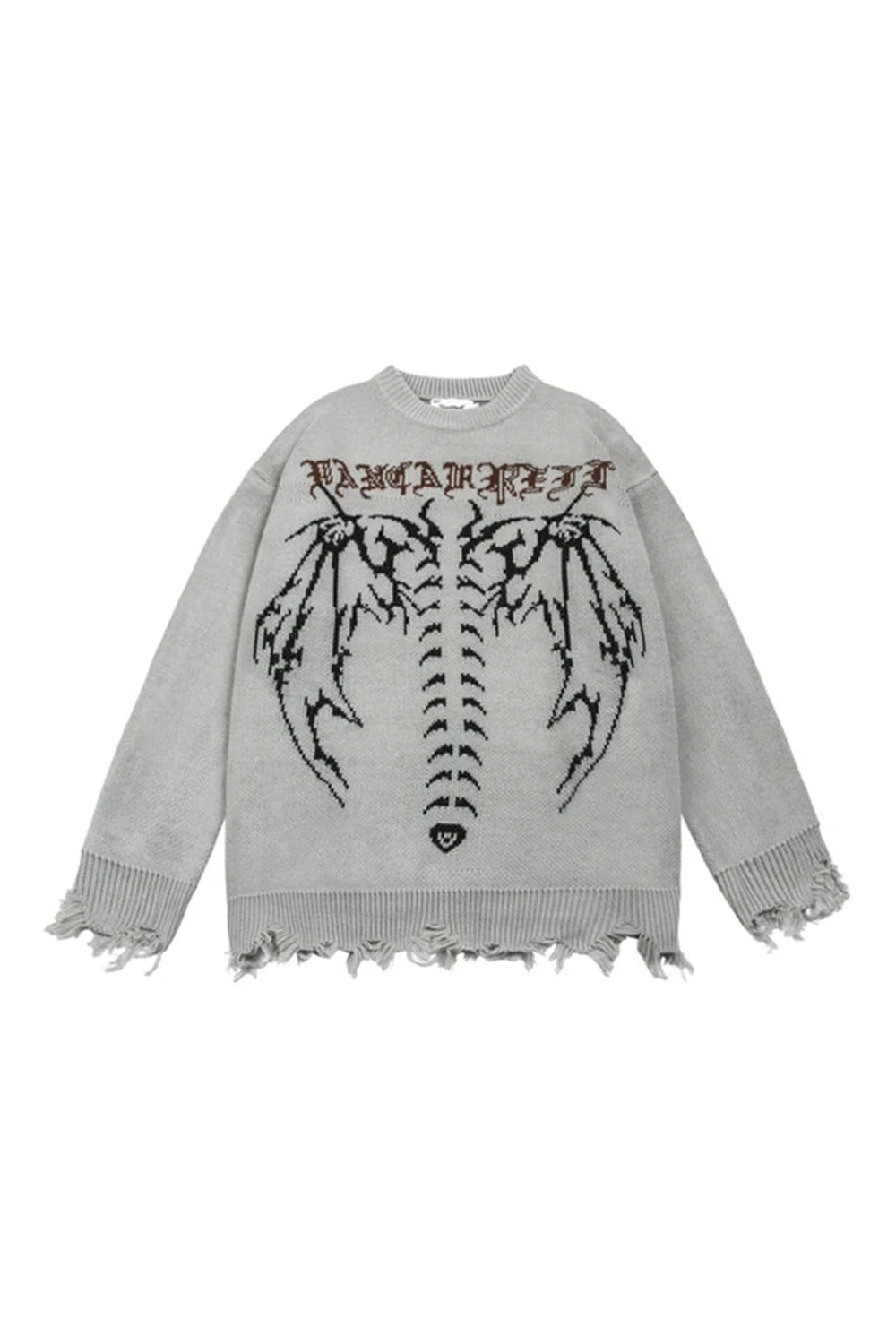New Style Trends - Dark Spine Alt Goth Knit Sweater - Outfit Ideas