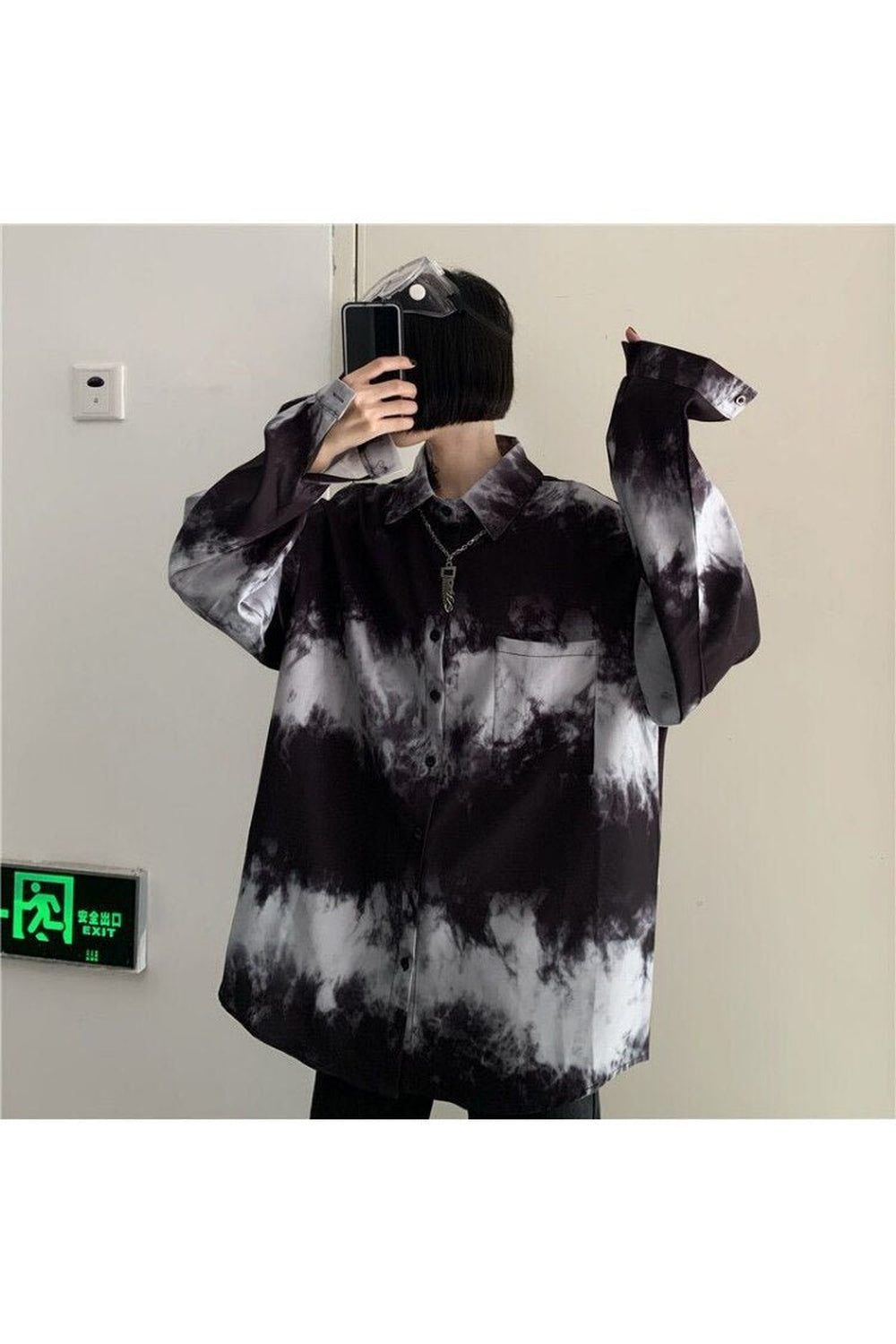 New Style Trends - Dark Tie-dye Alt Edgy Blouse - Outfit Ideas