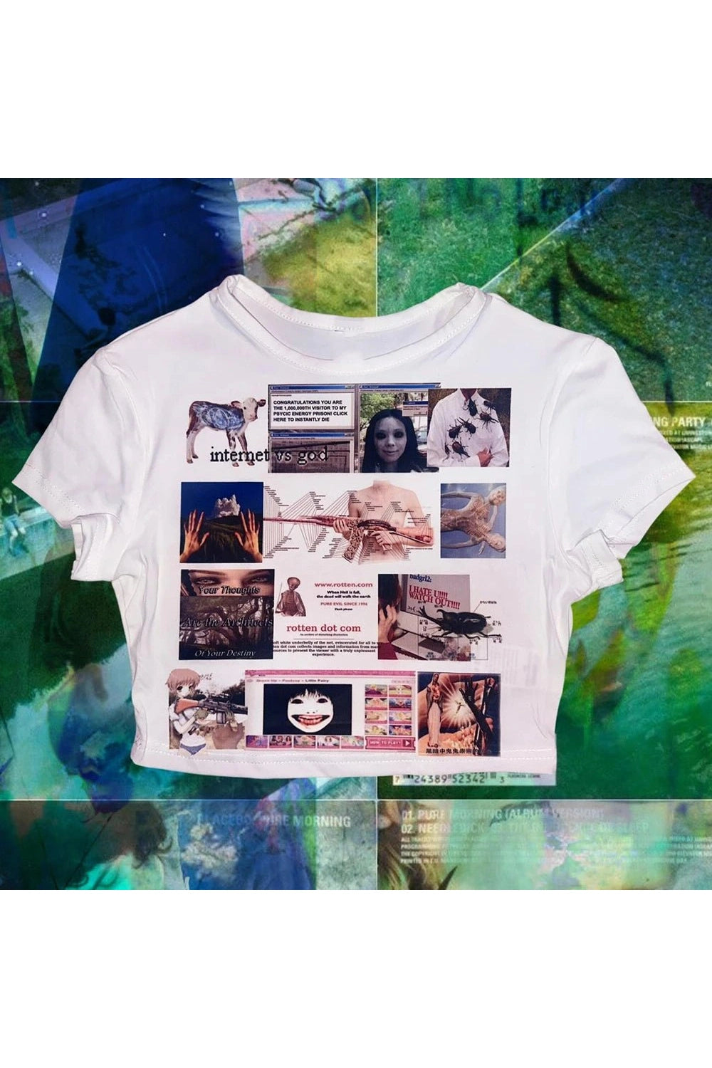 New Style Trends - Digital Dystopia Collage Top - Outfit Ideas