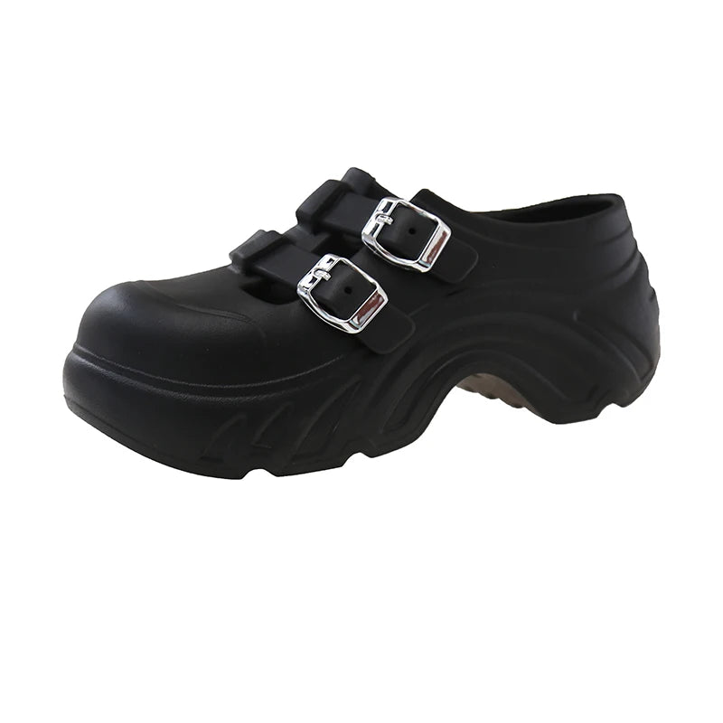 New Style Trends - Double Buckle Edgy Slippers - Outfit Ideas