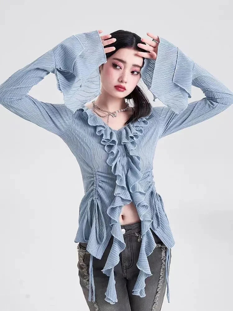 New Style Trends - Dream Flare Ruffle Coquette Blouse - Outfit Ideas