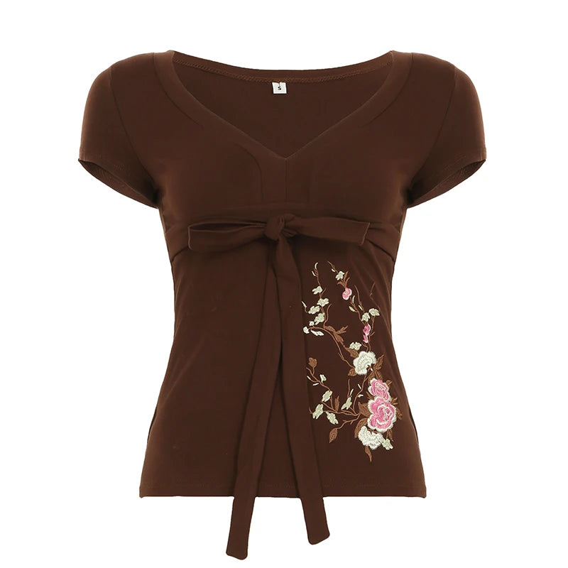 New Style Trends - Earth Bloom Y2K Top - Outfit Ideas