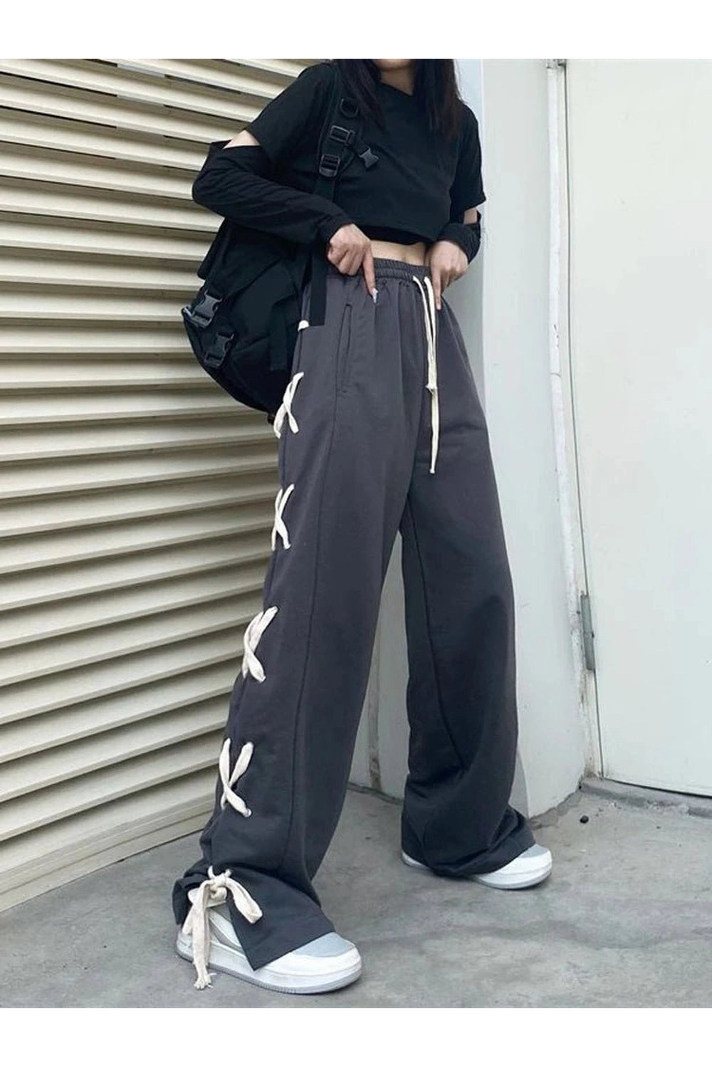 New Style Trends - Edgy Bandage Wide Pants - Outfit Ideas