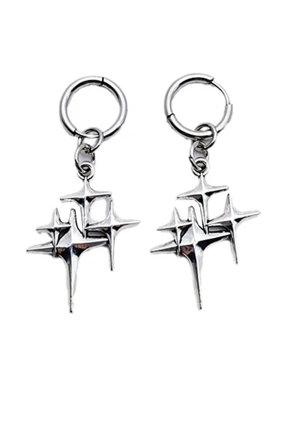 New Style Trends - Edgy Enchanted Heart Silver Drop Earrings - Outfit Ideas