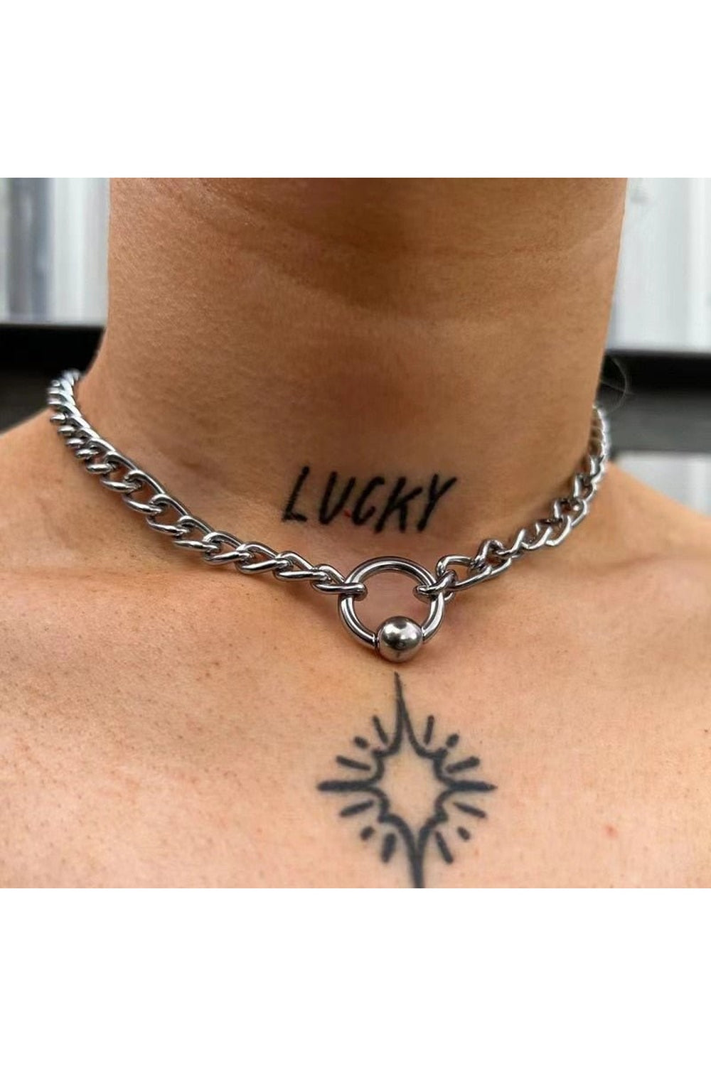 New Style Trends - Edgy Geometric Choker Necklace - Outfit Ideas