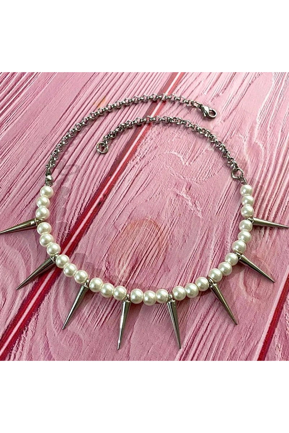 New Style Trends - Edgy Pearl Spike Necklace - Outfit Ideas